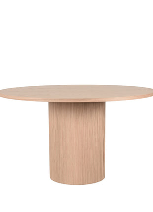 LABEL51 Eetkamertafel Oliva - Naturel - Eiken - 130 cm - Rond