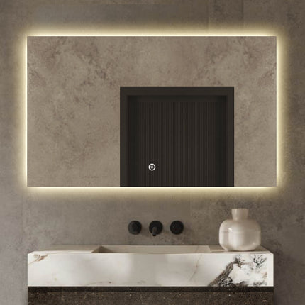 Badkamerspiegel Frameloos met rondom LED Verlichting en Anti Condens 120 x 60 cm