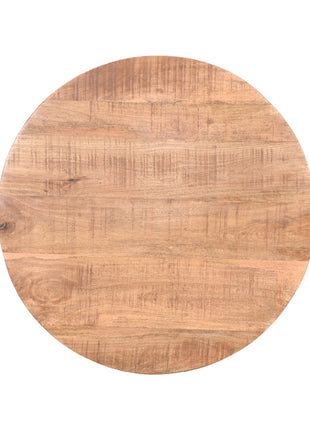 LABEL51 Eetkamertafel Tafelblad Sloppy Edge - Rough - Mangohout - Rond - 70 cm